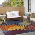 thumbnail image 4 of Nourison Aloha Outdoor Navy Multicolor 7'10" x 10'6" Area Rug (8x11), 4 of 10