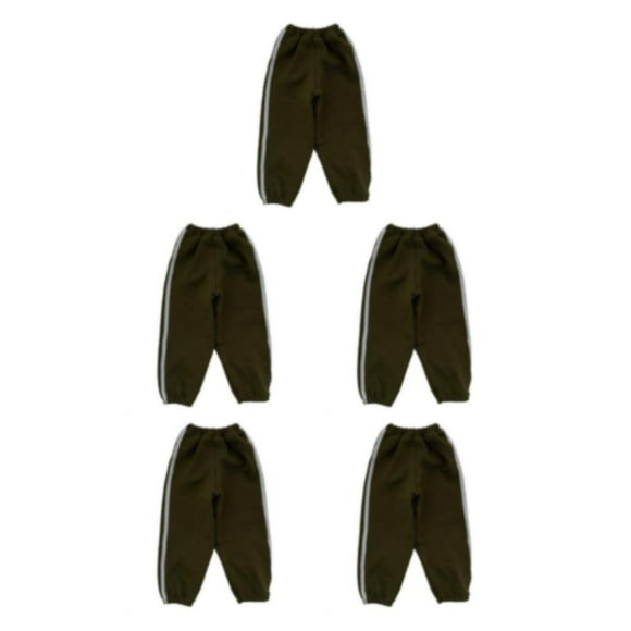 VONKY Pantalon Tendance à l'Échelle 1/6 pour Homme Costume Pantalon Vêtements Convient à Figurine Articulée de 12 Pouces Pantalon Harem Homme Noir Vert 1:6 Ensemble de 5