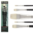 thumbnail image 2 of Creative Mark Pro Stroke Premium White Chungking Hog Bristle Artist Paint Brush -  Bright Set of 5 - Natural Bristle Brush w/ Great Control Suitable for Oils, Watercolors, Acrylics, Alkyds, Caseins, 2 of 7