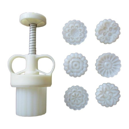 

Sardfxul Plastic Mooncake Mold 35g Flower Stamp Cookie Cutter Mould Hand Pressure Baking Accessories Mid-Autumn Festival Kitchen Gadgets