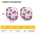 thumbnail image 6 of Binienty Purple Rose Car Front Windshield Sun Shade 2 PCS Sun Shade for UV Protection Foldable Front Window Cover Sun Visor Protector Accessories for Car Truck SUV, 6 of 6
