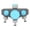 Blue, variant on Diverter Watering Device 3 Outlet With Individual Valve Automatic Water Timer Automatic Water Controller For Greenhouse Hose Washing (Blue)