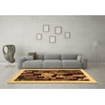 thumbnail image 3 of Ahgly Company Indoor Round Abstract Brown Contemporary Area Rugs, 4' Round, 3 of 4