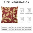 thumbnail image 5 of Throw Pillow Covers Cute Growing Leaves Cushion Cases Shells for Couch Sofa Home Decoration Burgundy/Gold, 5 of 5