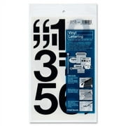 Chartpak Permanent Adhesive Vinyl Numbers 10 (Numbers) Shape - Self-adhesive - 3" Height x 3" Length - Black - Vinyl - 16 / Pack
