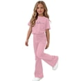 thumbnail image 6 of Fnooota Girls Summer Outfit Sets, Short Sleeve Casual Printed Kids' Clothing Sets Girls' 2 Piece Sets Watermelon Red Size 10, 6 of 6