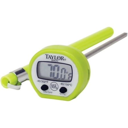 

Taylor 9840 Digital Instant Read Thermometer W/LCD Display Green/Yellow Home & Garden