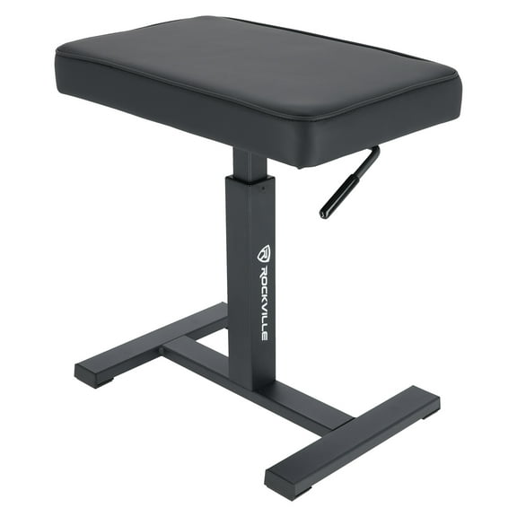 Rockville AIR-BENCH Keyboard/Piano Bench Chair Hydraulic Air Lift Comfy Padding