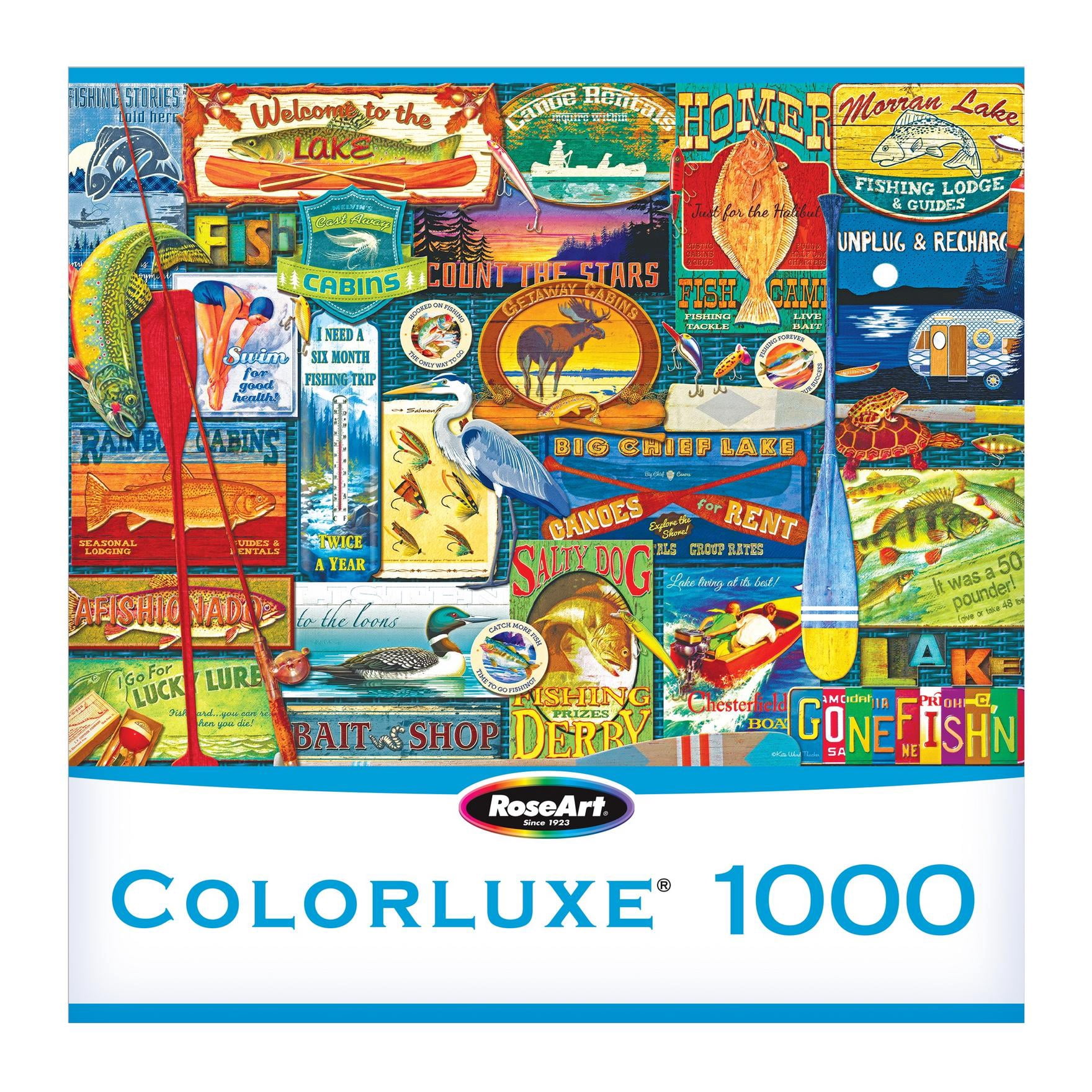 RoseArt Colorluxe 1000-Piece - Signs at the Lake