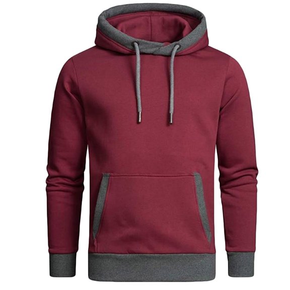 Njoeus Mens Hooded Sweatshirt, Men Casual Fleeces Pullover Hoodie Spring Fall Long Sleeve Drawstring Hoodies for Men M-3XL