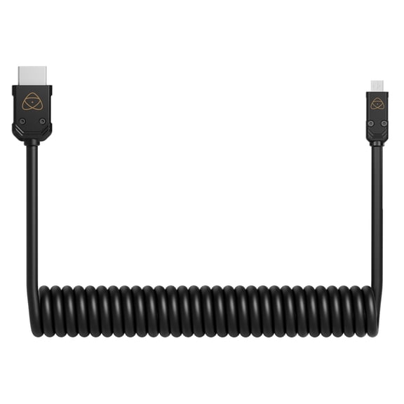 Atomos 17.7" 4K HDMI to Micro-HDMI Coiled Cable, Black