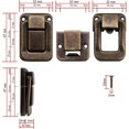 thumbnail image 2 of Set of 4 U-shaped clasps for chests, crates, chests, vintage design in brass 47 x 32 mm, bronze, copper, 2 of 5