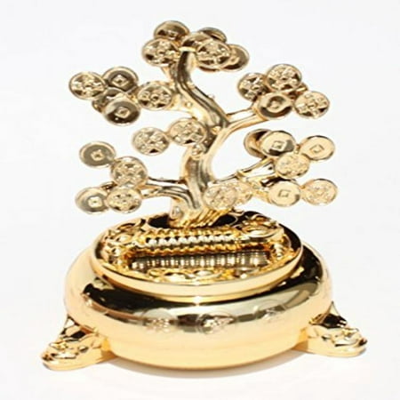 Money Fortune Coin Dancing Tree / Plant Flip Flap For GREAT LUCK Wealth Prosperity Feng