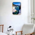 thumbnail image 5 of 12x8 In Framed Winter Snow Mountain Stream Wall Art Decor with Black Frame and Nature Wilderness Modern Artwork for Dorm,Crystal Porcelain Painting Wall Decor, 5 of 8