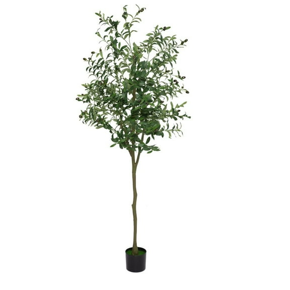 6FT Artificial Olive Tree Potted - Realistic Fake Olive Plant with Fruits for Indoor Outdoor Home Office Decor