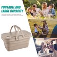 thumbnail image 1 of Cesta de picnic plegable, caja de almacenamiento para acampar, contenedor de frutas y alimentos (café), 1 of 8