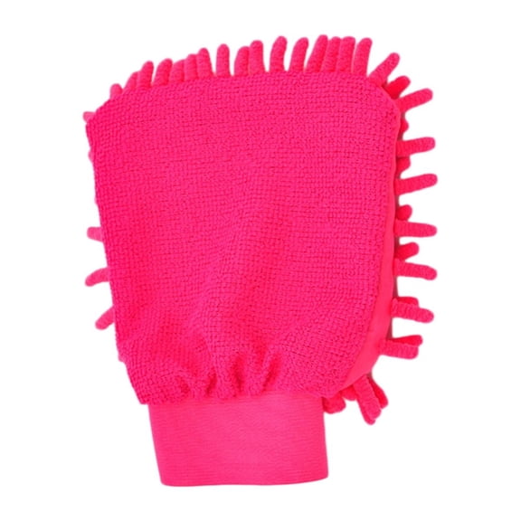 COMPUKAS Ultra Gentle Car Cleaning Mitt Rosy Chenille for Car and Multi-Surface Use