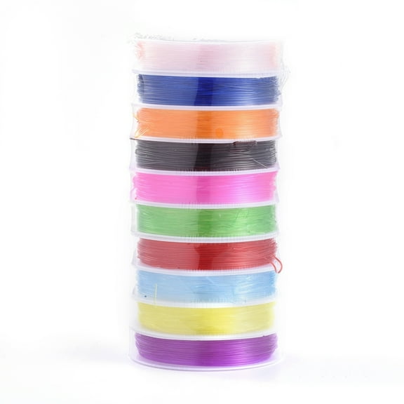 10rolls Elastic Thread Mixed color Size: about 0.8mm thick about 6.56 yards(6m)/roll