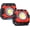 Red, variant on 2-Pack Rechargeable Work Light, 2400LM Dual-Sided LED Work Light, 4-80H Runtime, Stepless Dimming 2700K-8000K COB Floodlight + 1000LM Spotlight, 360? Rotating Stand & Hook (Red)