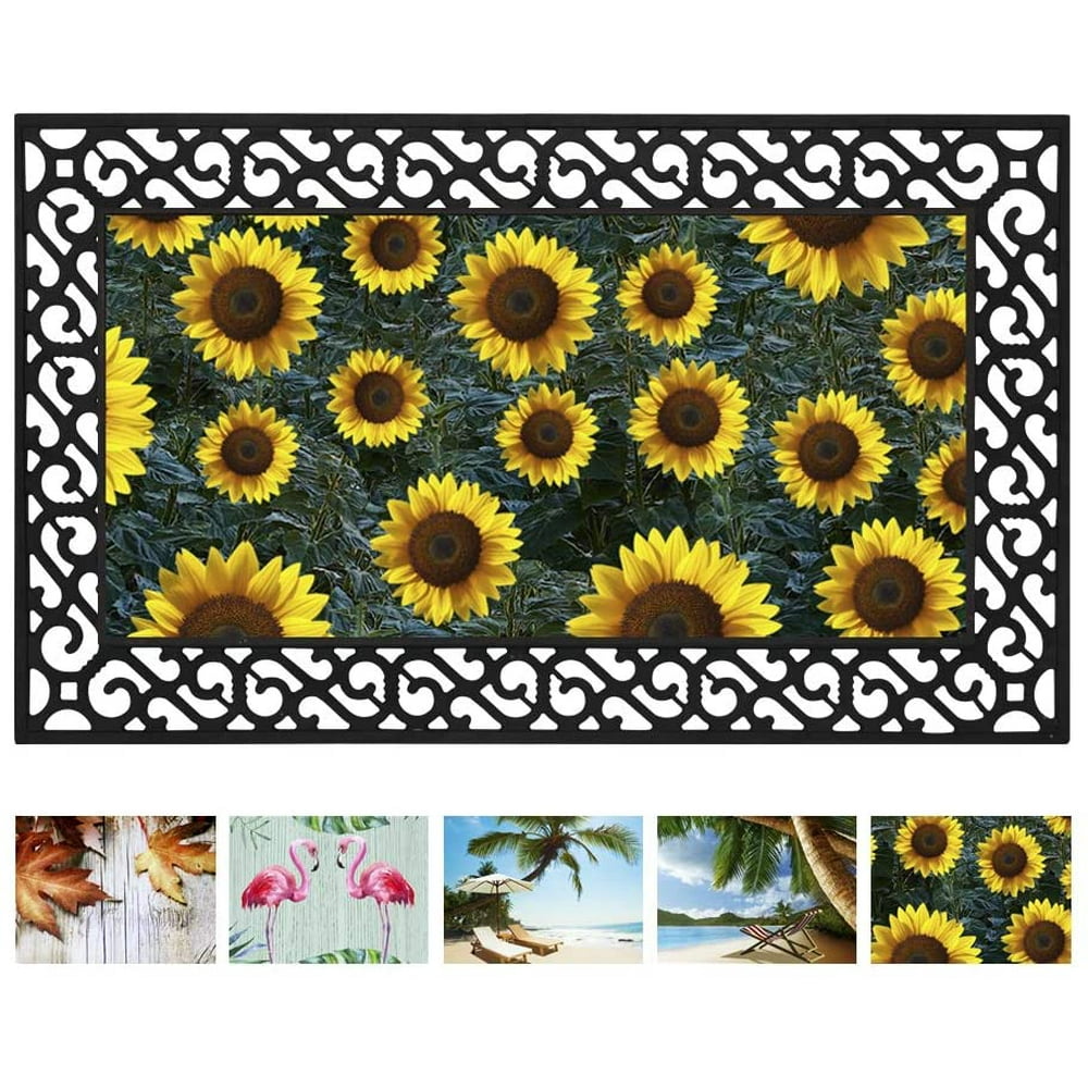 Sunflower Door Mat Front Door Mat Indoor Outdoor Mat Seasonal