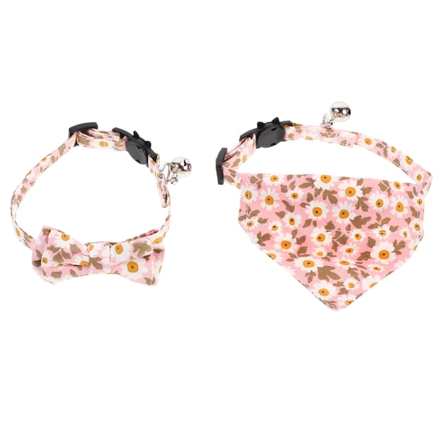 2 Pcs Collier Triangle Foulard Chaton Nœud Papillon Accessoires de Costume pour Animaux