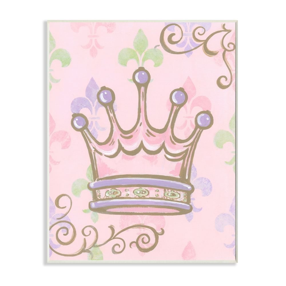 Stupell Crown with Fleur de Lis Wall Art 13 x 19