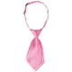 thumbnail image 1 of INSPIRE CHIC Corbata de uniforme linda preatado de rayas cortas para mujeres, casual escolar, talla única, rosa caliente, 1 of 6