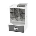 thumbnail image 1 of Organizador de almacenamiento de inserción oblicua, soporte de escritorio para lápices, pinceles de maquillaje En blanco y negro, 1 of 9