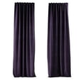 thumbnail image 5 of 3S Brother's Solid Luxury Matte Velvet Soft Curtains Set of 2 Panels Hanging Back Tap & Rod Pocket Home Décor Bedroom Kitchen Office Windows Room Darkering ( Violet-52"x63"), 5 of 6
