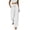 White, variant on Linen Wide Leg Pants for Women Elastic Waist Solid Color Palazzo Pants Casual Summer Drawstring Long Pants with Pockets Flowy Beach Vacation Clothes