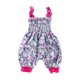 thumbnail image 4 of Odeerbi 0-1 Años Niñas Verano Pascua Rompers Ruffle Satén Traje de Ocio Linterna Pantalones Generales Pantalones Haren Con Banda de Cabeza, 4 of 7