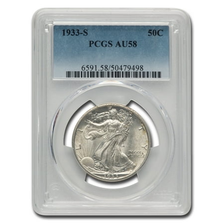 1933-S Walking Liberty Half Dollar AU-58 PCGS
