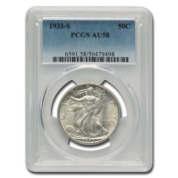 1933-S Walking Liberty Half Dollar AU-58 PCGS
