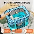 thumbnail image 4 of Foldable Pet Playpen, 32'' x 24'' x 22'' Portable Dog Playpen, Crate Kennel for Puppy, Dog, Cat, Waterproof 600D Oxford Cloth, Removable Zipper, for Indoor Outdoor Travel Camping (Rectangle, S), 4 of 6