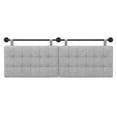 thumbnail image 7 of Nathan James Remi King Wall Mount Grey Button Tufted Headboard with Adjustable Straps, 7 of 7