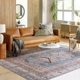 thumbnail image 4 of Mark&Day Washable Rugs, 6x9 McCordsville Traditional Coral Area Rug, Pink Blue Carpet for Living Room, Bedroom or Kitchen (6'7" x 9', Machine Washable), 4 of 10