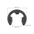 thumbnail image 2 of Unique Bargains E-Clip Circlip -12mm External Retaining Shaft Snap Ring Carbon Steel Black 30pcs, 2 of 5
