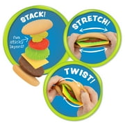 ORB Stretchee Foodz - Secret Menu 3 Pack - Mix and Match, Stretch, and Even Squeeze This Hamburger and Sandwich Trio for Stress Relief - Original Sensory/Fidget Play Food Toys for Kids and Adults