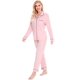 thumbnail image 3 of Conjunto de pijama SWOMOG para mujer de manga larga con botones, color rosa, 3 of 6