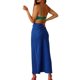 thumbnail image 3 of VISgogo Vestido largo sin mangas para mujer, sin mangas, con contraste de color, sin espalda, con tirantes, ropa informal simple de una pieza VISgogo moda, 3 of 9