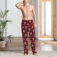 thumbnail image 2 of Balery Buffalo Plaid Snowflakes Pantalones de pijama para hombre, pijama ultraligero, pantalón de descanso-Medium, 2 of 6