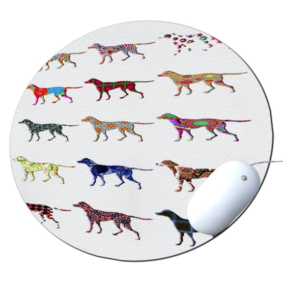 KuzmarK Round Mousepad / Hot Pad / Trivet - English Pointer Dog