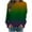 Green, variant on Women's Long Sleeve Sweatshirt Round Neck Mid-Length Gradient Loose Tops Sweatshirt, Yellow