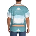 thumbnail image 3 of Balery Bathtub with Soap Bubbles Camisa Casual de Manga Corta con Botones para Hombre, Texturizada, Estilo Cubano, para Playa, Verano-4X-Large, 3 of 5