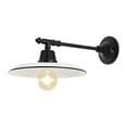thumbnail image 2 of JONATHAN Y Bonner 12" 1-Light Farmhouse Industrial Indoor/Outdoor Iron LED Victorian Arm Outdoor Sconce, White, 2 of 7