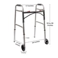 thumbnail image 4 of McKesson Walker with Wheels for Seniors - Foldable, 350 lbs Limit, 4 Ct, 4 of 11