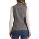 thumbnail image 3 of CHALECO SIN MANGAS DE SUEDE FALSO PARA MUJERES INSPIRE CHIC, CON BOTONES Y BOLSILLOS, GRIS OSCURO TAMAÑO M, 3 of 6