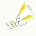 thumbnail image 2 of Unique Bargains 1 Pc Women Flat Handle Eyelash Curler for Business Travel Light Carbon Steel PS Yellow, 2 of 4