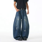 LOVZFMLL Cargo Pants for Men Vintage Outdoors Fashion Solid Casual Pocket Jeans Cargo Pants