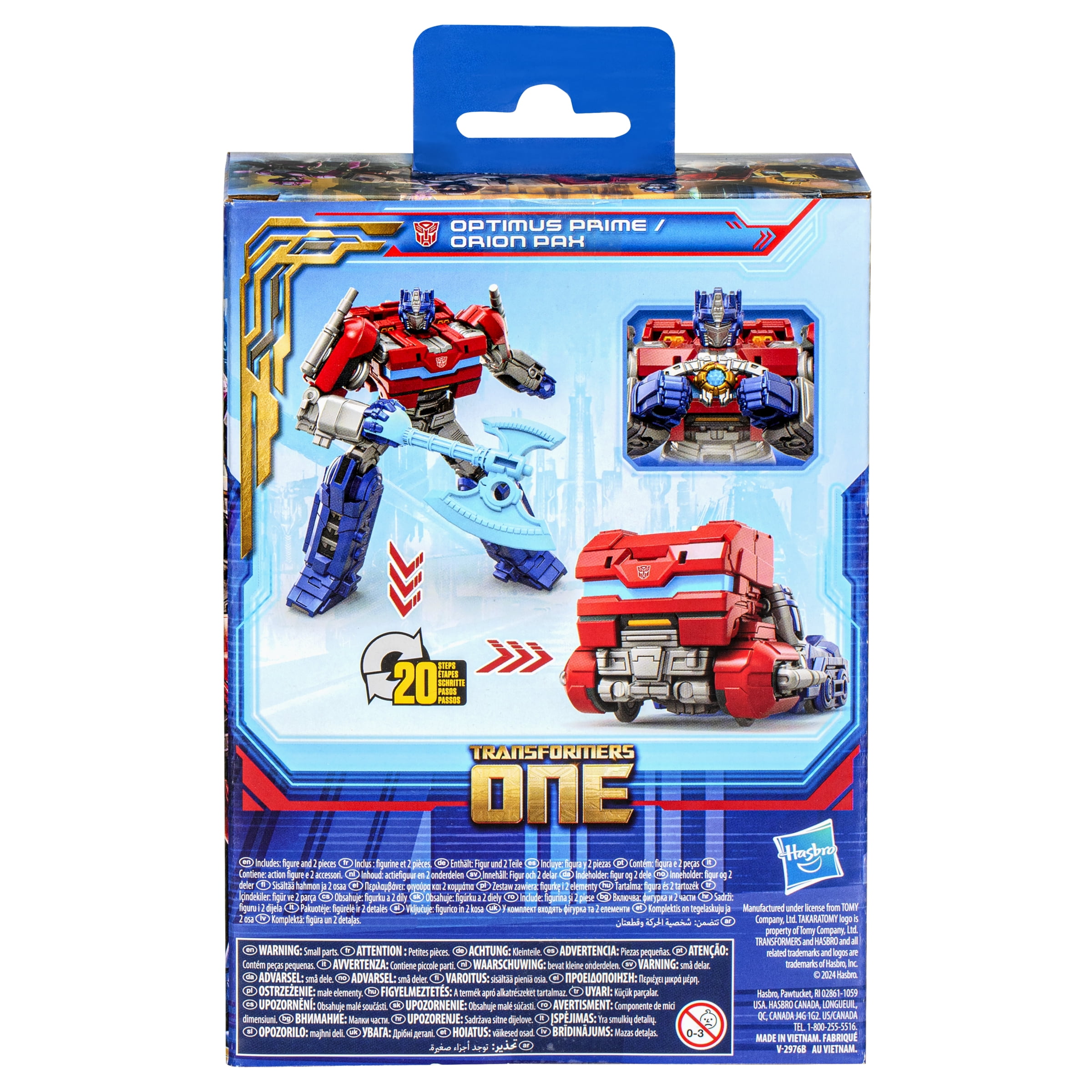 Transformers One Prime Changer Optimus Prime (Orion Pax) 5" Action Figures for Kids Age 6+